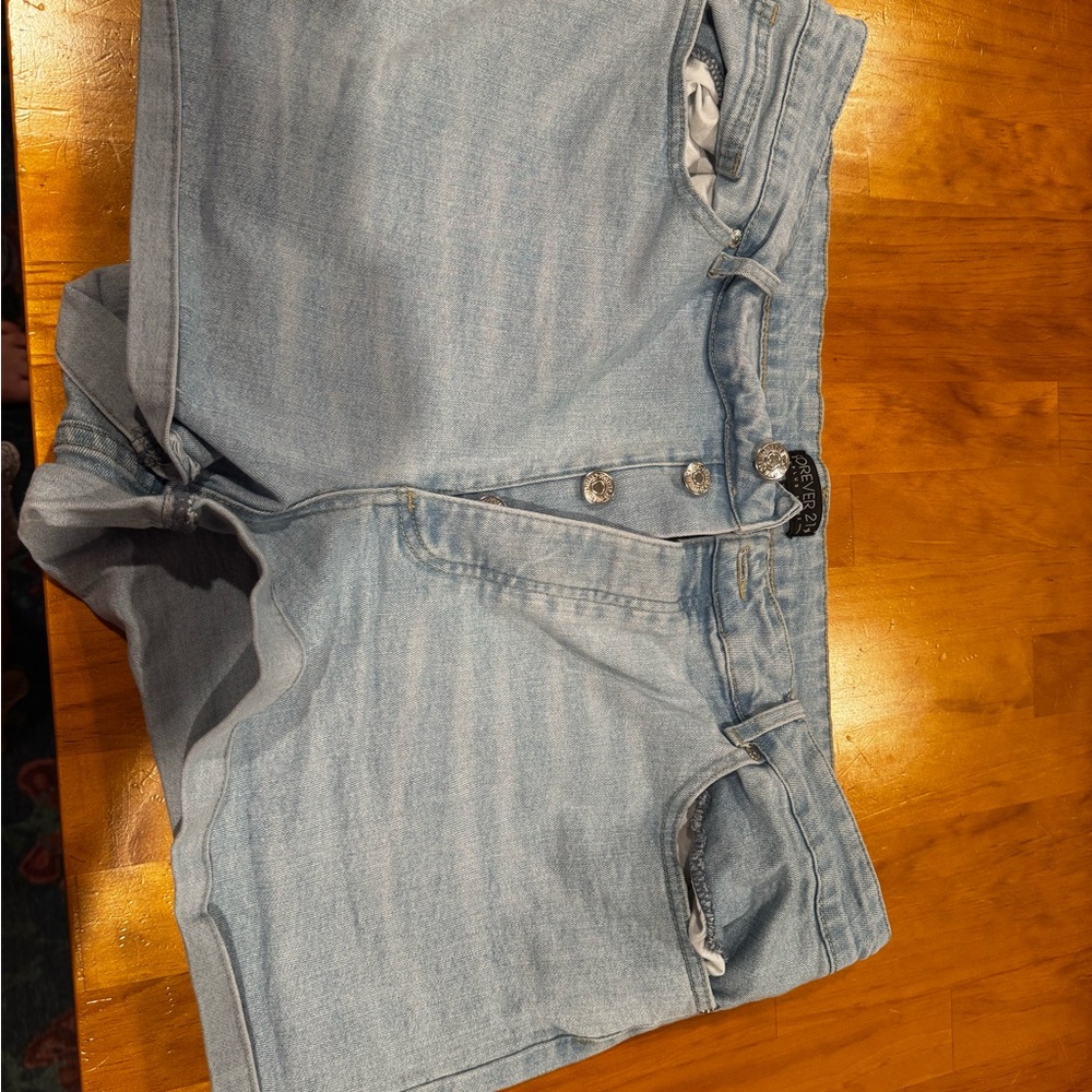 Light Blue Denim Shorts
